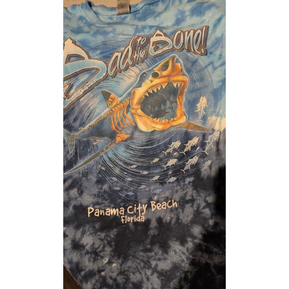 Lot of 2 Boys Youth Large 14-16 Shirts Gildan Shark Tie Dye & LG3ND Performance - Picture 7 of 11